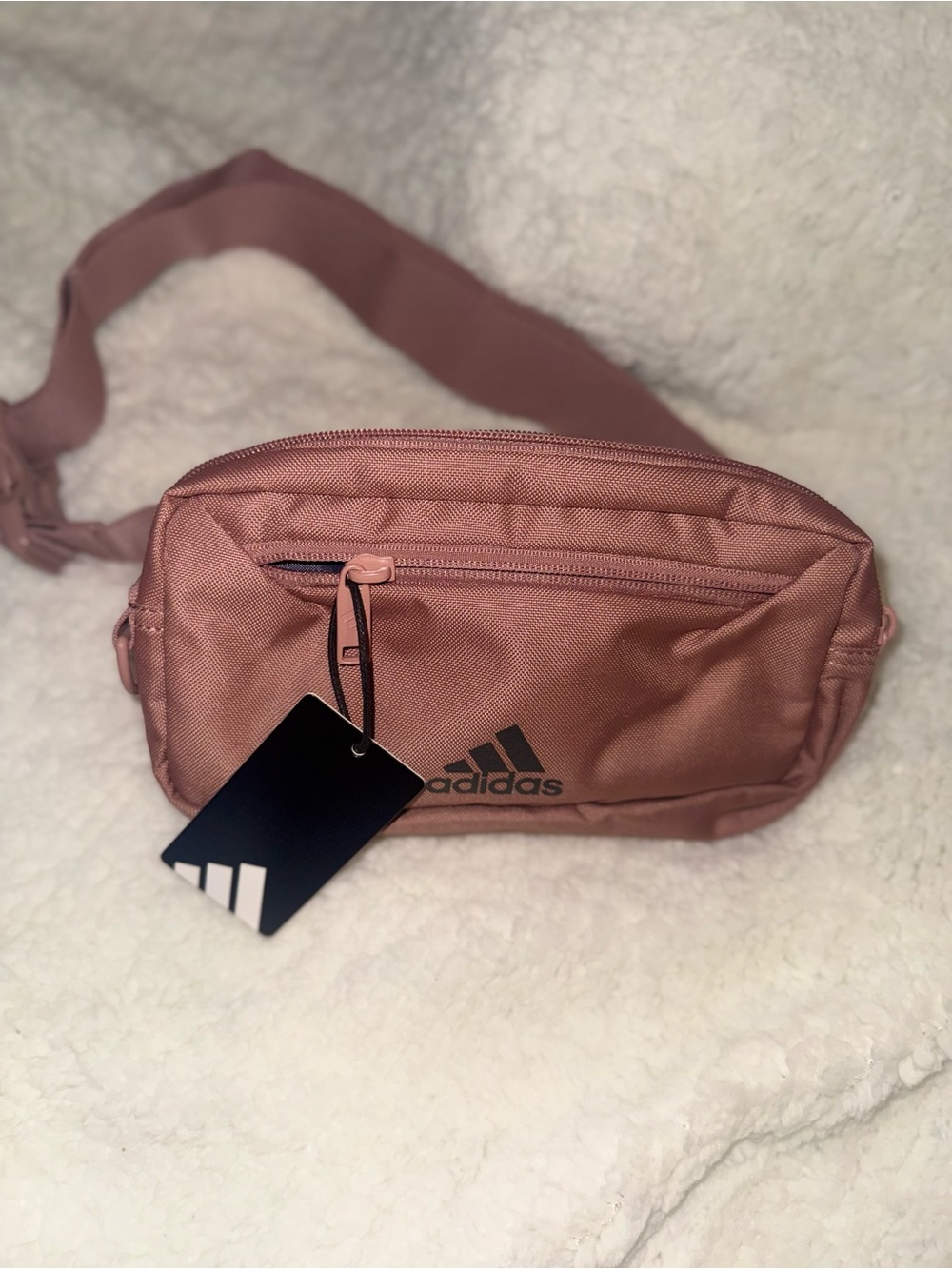 adidas Dusty Rose Waist Pack with Front Zip